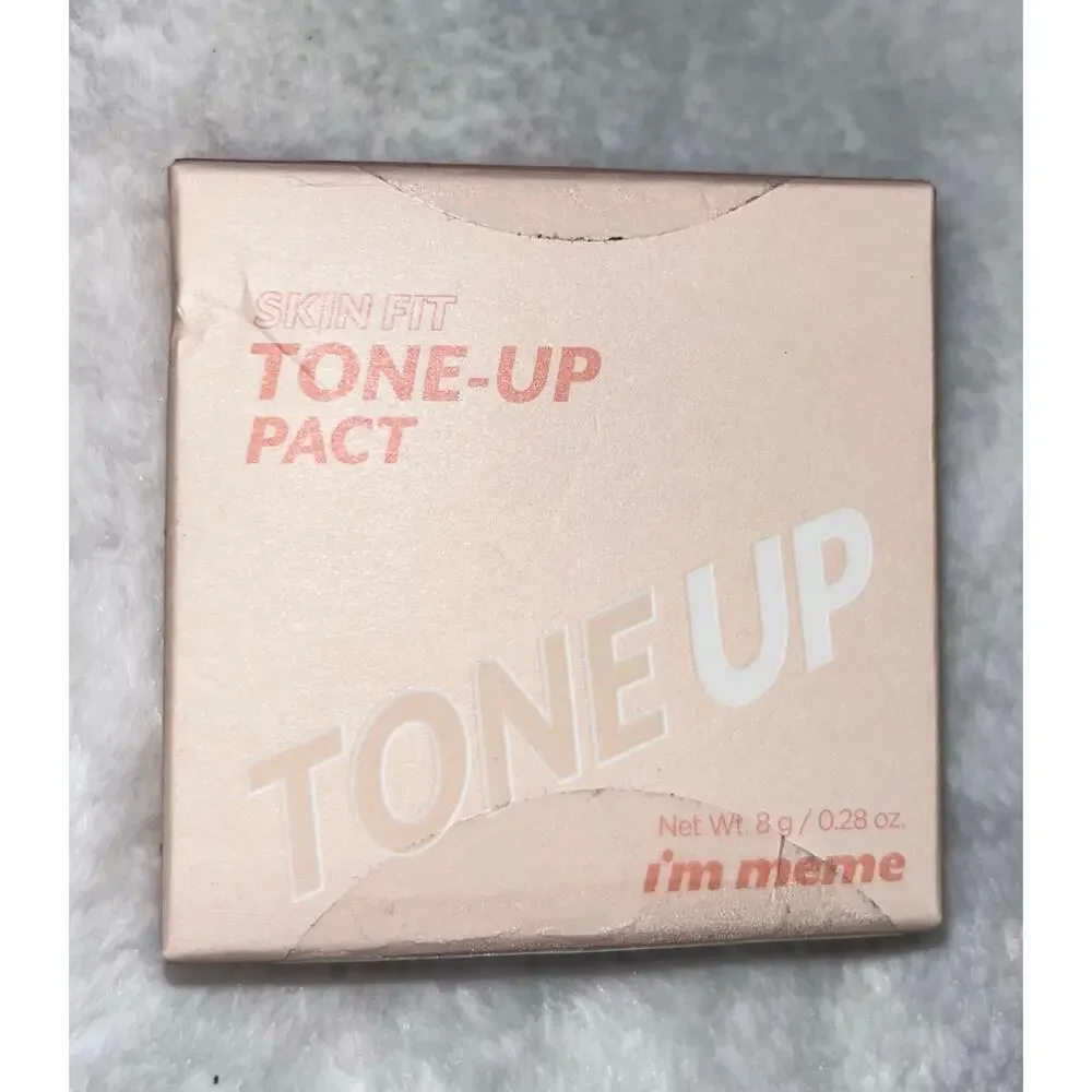 NEW! I'M MEME Compact Skin Fit Tone Up Pact Flawless Finish Powder w/ Aqua Sebum